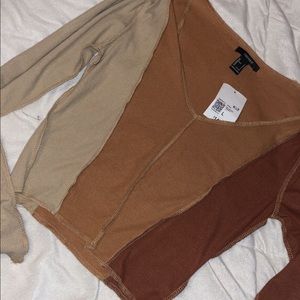 ⚡️brown ribbed top ⚡️